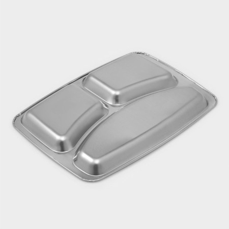 Stainless steel tray, 3 sections-3
