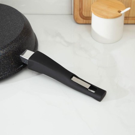 Granite Star pan, d = 26 cm, removable handle, anti -stick coating, black color-3