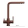 Kitchen mixer Ulgran U016-307, two-wound, Terracotta color