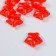 Busina Plastic for the creativity "Star. Stone ice" transparent red 1.3x2.6x2.6 cm