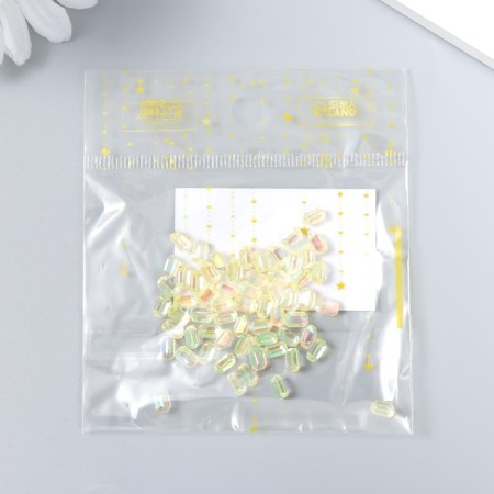 Decor for creativity Plastic "Elocated Crystal" set of 60 pcs yellow 0.8x0.6 cm-3