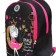 School backpack, 38 x 28 x 18 cm, Grizzly, ergonomic back, + keychain, black