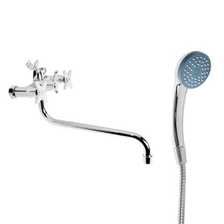 Everest bath mixer B22-069, two-wound, round spout, shower, chromium