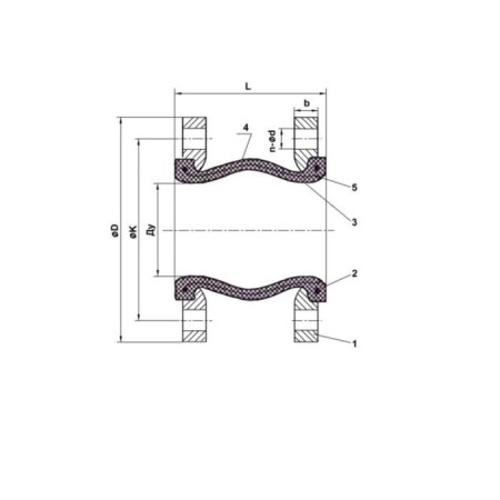 Tecofi Di7240N, flanges, PN10, DN200 vibro -compensator-1