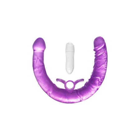 Fallomitator two -sided with vibropuli Toyfa DUBLE DILDO, TPR, purple color, 35 cm-8
