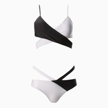 Separate swimsuit, white/black color, size 44-7