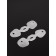 Correctors - separators for the toes, 2 fingers, silicone, steam, white color