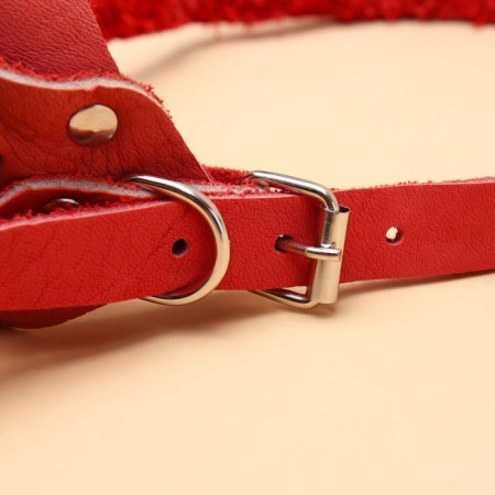 The muzzle adjustable of soft leather, size No. 3, DN 6-8 cm, ohm 20-22 cm, brown-3