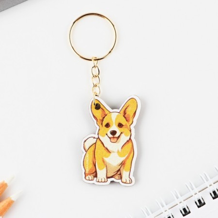 Gift set: notebook and keychain "Corgi"-2