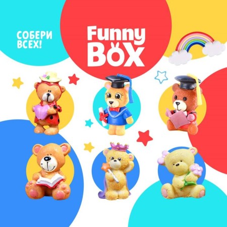 Set for children Funny Box "Bears" Set: Rainbow, Instructions, Stickers, Mix-1