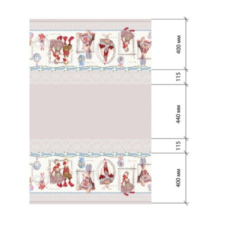 Baby Ethel "Easter tildes" 147x300 cm, 100% cotton, sarzha 190 g/m2-11