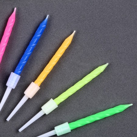 Set for decorating the cake: Topper "Happy Birthday", 1 pc., 10 candles-1