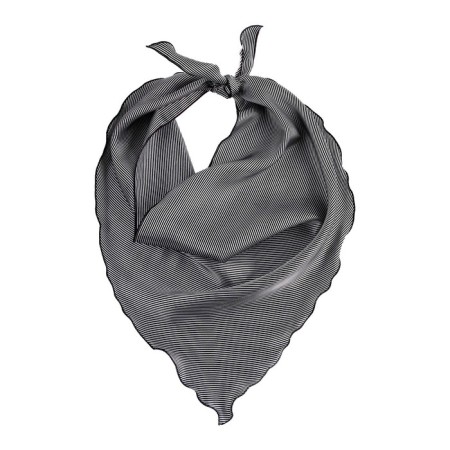 Black bandana in stripes, size 85 × 44 cm-1