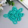 Decor for creativity plastic "Ring for the chain" azure set 25 pcs 2.3x1.65 cm