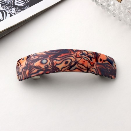 Hair hairpin "Silva" amber print, 9 cm, mix