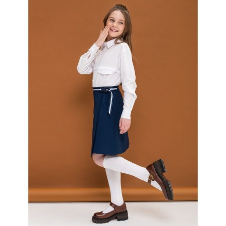 Blouse for girls, height 122 cm, white color-8