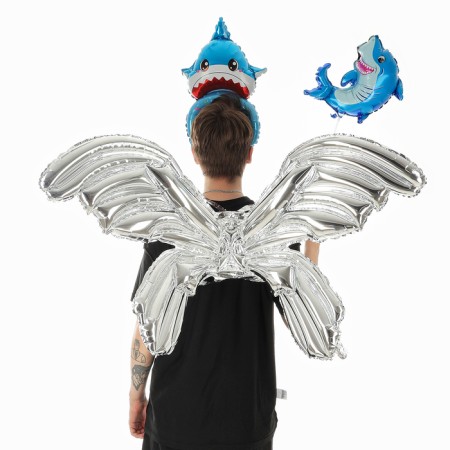 Set of foil balls "Carnival set. Shark ", 3 pcs.-3