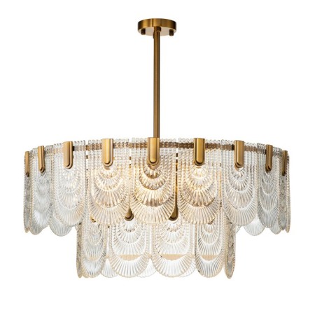 Lamp on the Indigo rod, 12022/b/9r Brass. 9x60W, E14, 800x800x395/1395 mm, lace effect