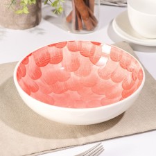 Saladnik ceramic shade Mikaela, 680 ml, D = 17.8 cm, red-pink color