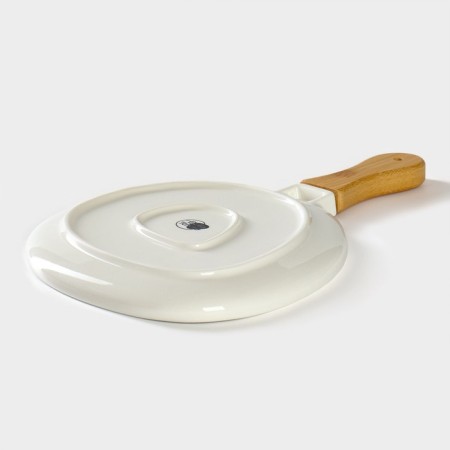 Porcelain dish for serving with bamboo pen Bellatenero, 30 × 19.5 cm, white color-2