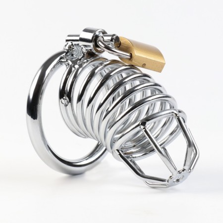 Belt of fidelity "Total cell No. 3", rings d = 4; 4.5; 5 cm, lock, key, metal-2