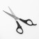 Hairdressers scissors with emphasis, blade - 6 cm, black/silver color