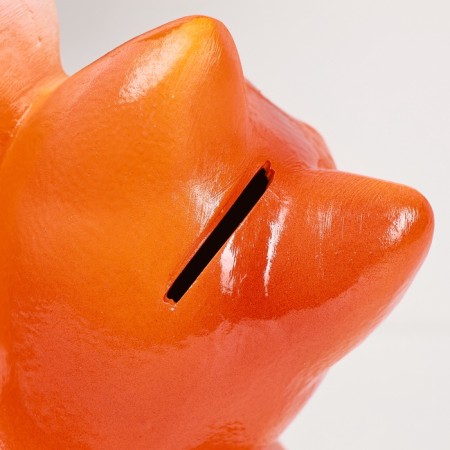 Piggy bank "Cat Hello" 25x14cm, red-4