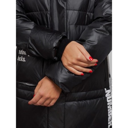 Coat insulated winter female, size 44, black color-13