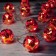 Garland “thread” 4.5 m with nozzles “Flower balls”, IP20, transparent thread, 15 LED, red glow, 220 V