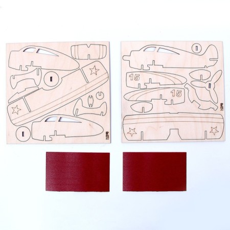 Designer made of wood. Technics "Airplane" 20 parts-2