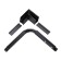 Connector L-shaped flum, black color