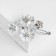 Brooch "Dandelions" flowers, colored in matte silver