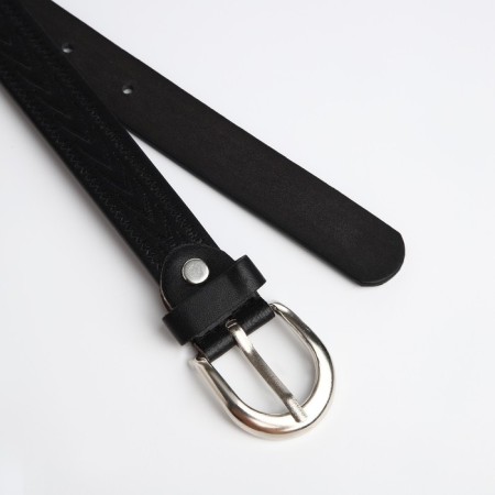 Building belt, width 2.1 cm, screw, metal buckle, black color-1