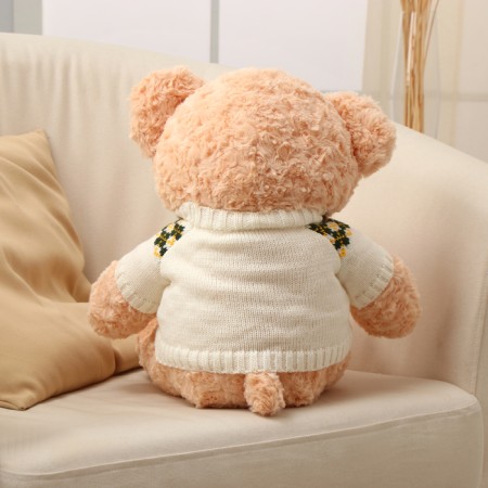 Soft toy "Bear", in a jacket, 50 cm, beige color-3