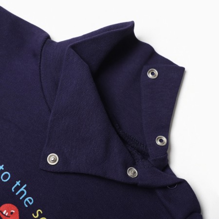 Turtleneck for boys, dark blue color, height 92 cm-1