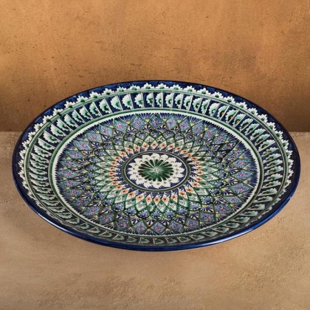 Largan Rishtan ceramics "Patterns", 41 cm, Blue Mix