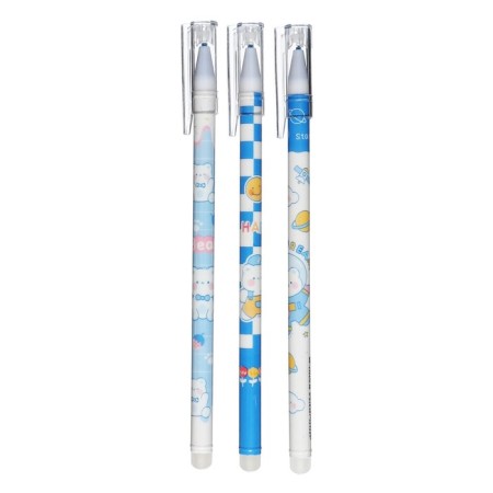 Gel handle with erased ink Calligrata, 0.38mm, blue rod, Bear case, mix-2