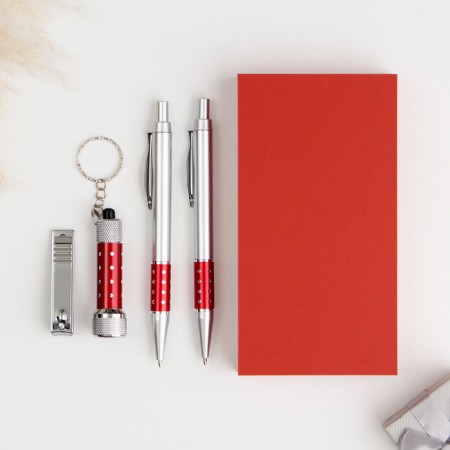Gift set 4V1 (2 handles, nippers, red flashlight) mix-1