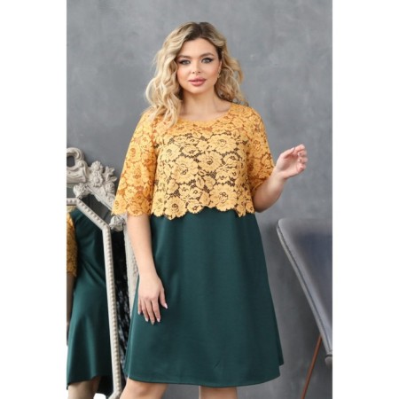 Women's dress, size 60, green color-9