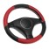 Torso steering wheel, Pu, combined, size 38 cm, black and red