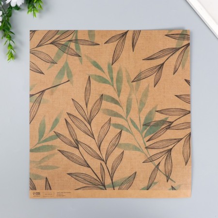 Scrapbooking paper bilateral craft "Flora" density 180 g 30.5x32 cm-2