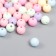 Beads for creativity Plastic "Marshmallow" matte set 20 grams d = 0.8 cm