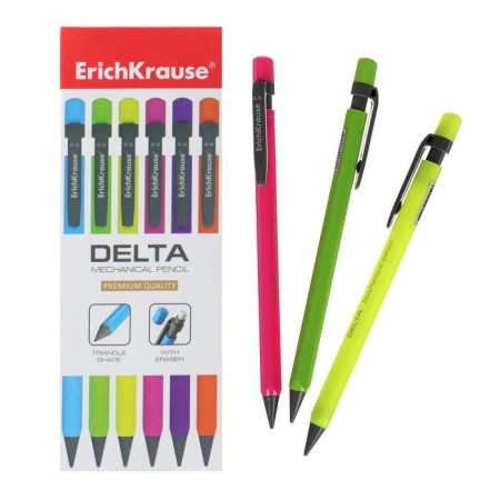 Mechanical pencil Erichkrause "Delta", NV, Grifel D = 0.5 mm, three -sided, in the box, mix-9