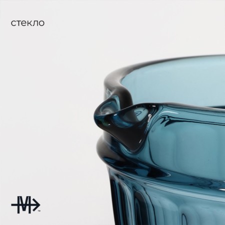 Glass Glass Magistro "La-Channel", 1.1 L, Blue color-1