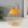 Vazon Metal souvenir, ceramic "pumpkin with a leaf" orange with gold 14.3x14.3x21 cm