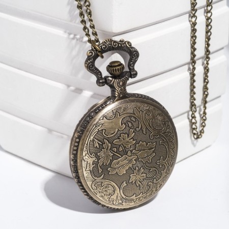 Pocket clock "Troika horses", quartz, chain L-37 cm, D-4.5 cm-2