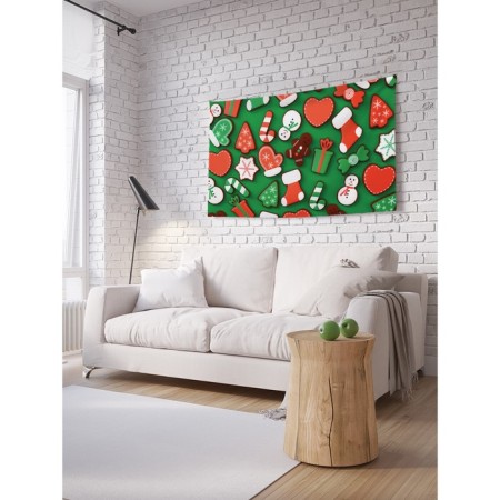 Decorative panel with photo printing "Ginger gingerbread", horizontal, size 100x150 cm