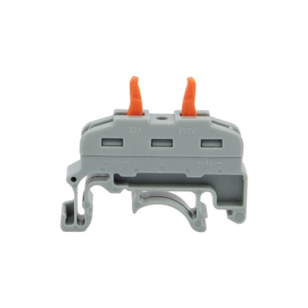 Terminal of QMS 222-421D Proeler 1-pole, with a mount on a DIN-rack (0.08-4 mm²), gray (5 pcs./Union)-1
