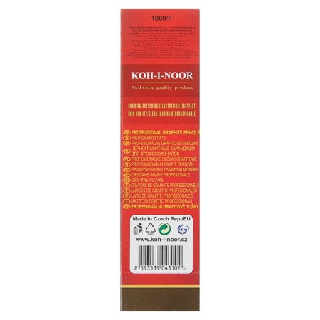 Chernographic pencil Koh-I-Noor 1860 F Gold Star, Professional-1