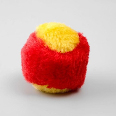 Ball fur for cats, yellow/red-1